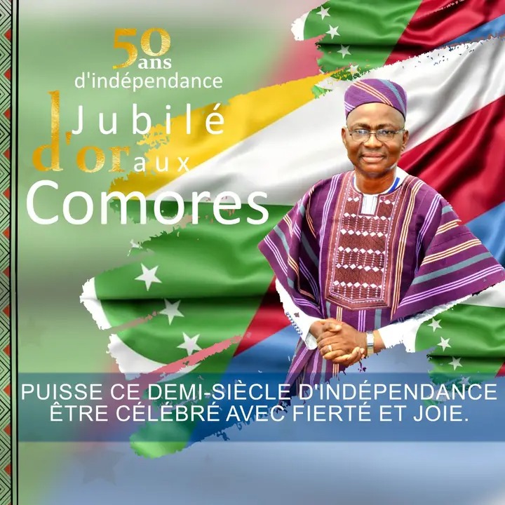 MESSAGE Du Dr Brice HONDI, PRÉSIDENT DU CONSEIL D’ADMINISTRATION DE L’ONG CLUB EXCELLENCE ADECO ET PROMOTEUR DE LA PLATEFORME DE COMMUNICATION DU RÉSEAU AFRICAIN DES ARTISANS À L’OCCASION DES 50 ANS D’INDÉPENDANCE DES COMORES